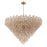 Crystorama Addis 40 Light 62" Chandelier, Aged Brass/Amber