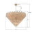 Crystorama Addis 40 Light 62" Chandelier, Aged Brass/Amber
