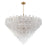 Crystorama Addis 40 Light 62" Chandelier, Aged Brass/Clear