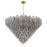 Crystorama Addis 40 Light 62" Chandelier, Aged Brass/Smoke - ADD-329-AG-SM