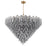 Crystorama Addis 40 Light 62" Chandelier, Aged Brass/Smoke