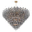 Crystorama Addis 40 Light 62" Chandelier, Aged Brass/Smoke