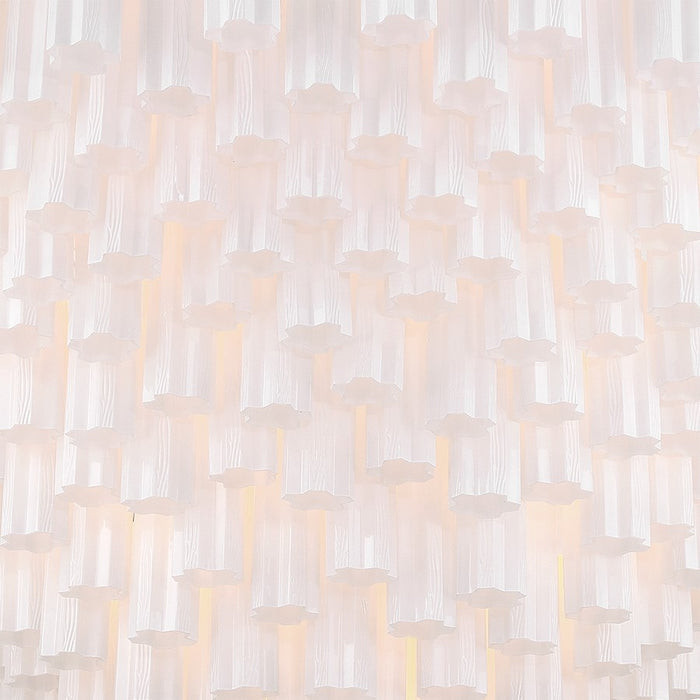 Crystorama Addis 40 Light 62" Chandelier, Aged Brass/White