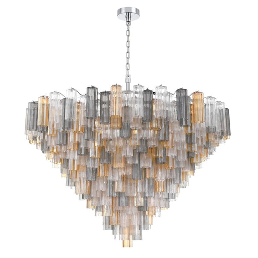 Crystorama Addis 40 Light 62" Chandelier, Polished Chrome/Autumn