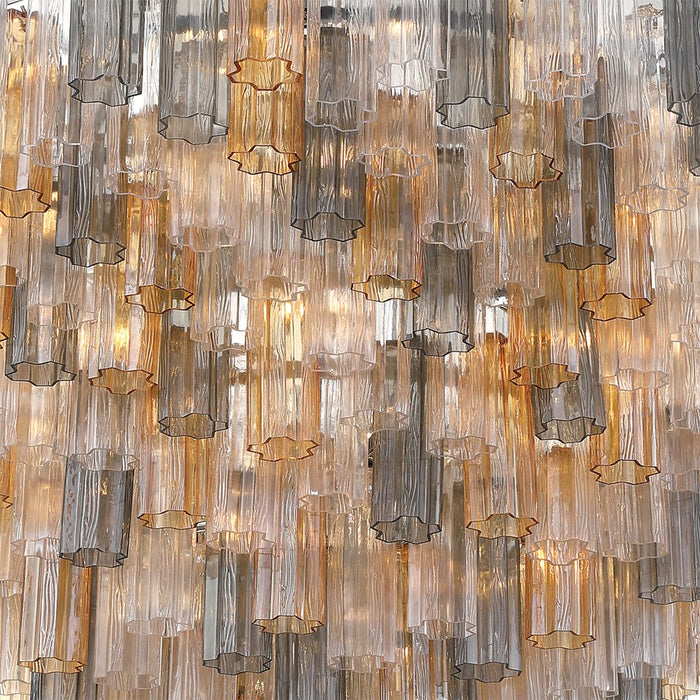 Crystorama Addis 40 Light 62" Chandelier, Polished Chrome/Autumn