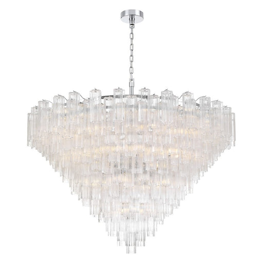 Crystorama Addis 40 Light 62" Chandelier, Polished Chrome/Clear - ADD-329-CH-CL