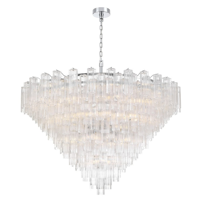 Crystorama Addis 40 Light 62" Chandelier, Polished Chrome/Clear - ADD-329-CH-CL