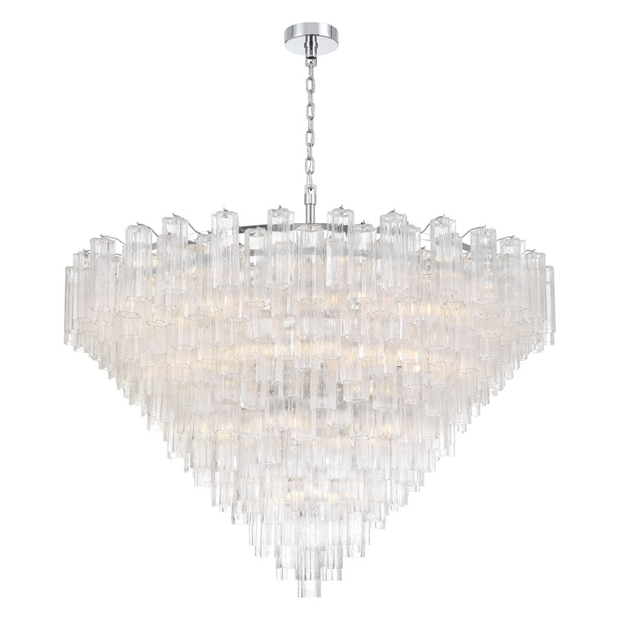 Crystorama Addis 40 Light 62" Chandelier, Polished Chrome/Clear - ADD-329-CH-CL