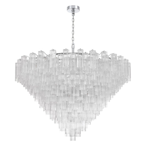 Crystorama Addis 40 Light 62" Chandelier, Polished Chrome/Clear