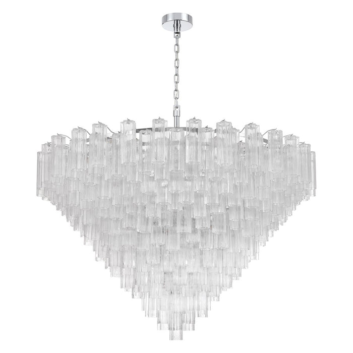 Crystorama Addis 40 Light 62" Chandelier, Polished Chrome/Clear