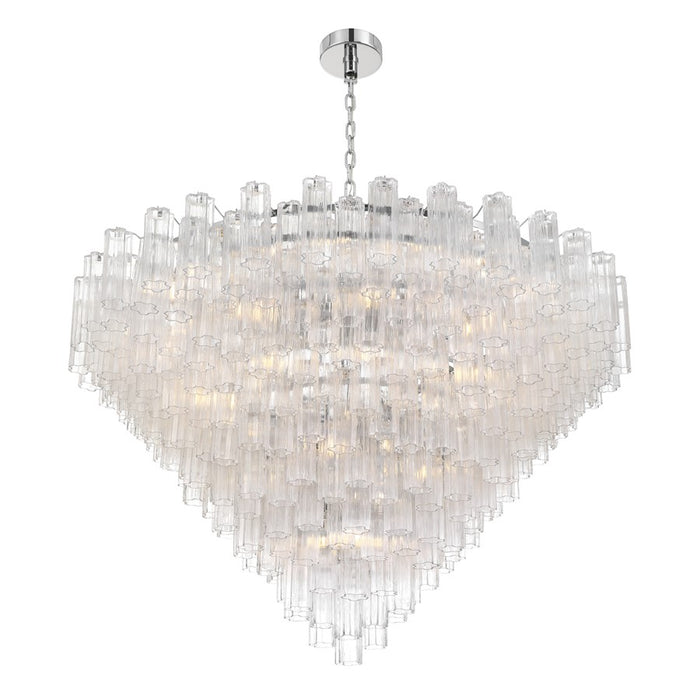 Crystorama Addis 40 Light 62" Chandelier, Polished Chrome/Clear