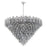 Crystorama Addis 40 Light 62" Chandelier, Polished Chrome/Smoke