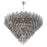 Crystorama Addis 40 Light 62" Chandelier, Polished Chrome/Smoke