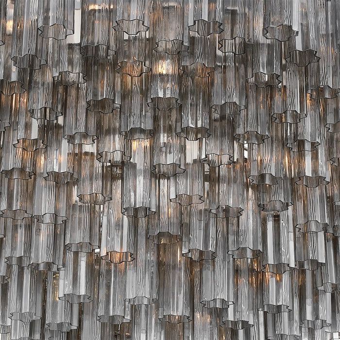 Crystorama Addis 40 Light 62" Chandelier, Polished Chrome/Smoke