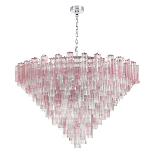 Crystorama Addis 40 Light 62" Chandelier, Polished Chrome/Spring