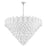Crystorama Addis 40 Light 62" Chandelier, Polished Chrome/White