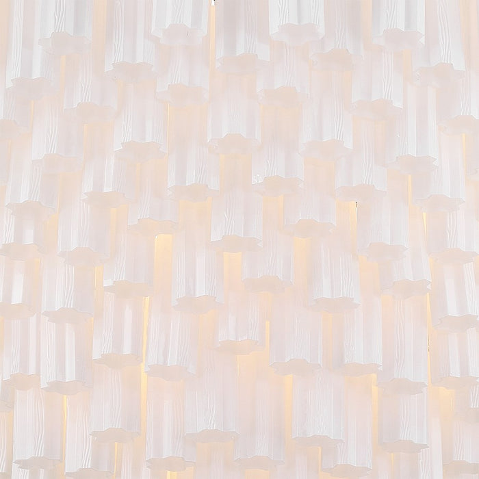 Crystorama Addis 40 Light 62" Chandelier, Polished Chrome/White