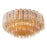 Crystorama Addis 16 Light Flush Mount, Brass/Tronchi Glass Amber