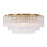 Crystorama Addis 16 Light Flush Mount, Brass/Tronchi Glass Clear
