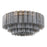 Crystorama Addis 16 Light Flush, Gray/Brass/Gold/Smoke
