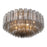 Crystorama Addis 16 Light Flush, Gray/Brass/Gold/Smoke