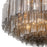 Crystorama Addis 16 Light Flush, Gray/Brass/Gold/Smoke