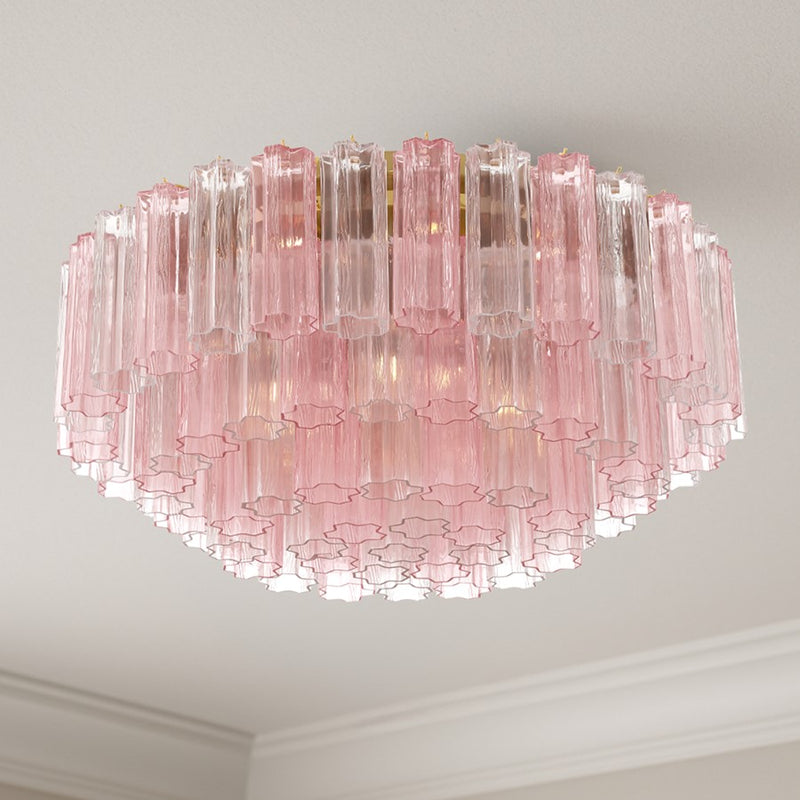 Crystorama Addis 16 Light Flush , Brass/Gold/Spring