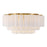 Crystorama Addis 16 Light Flush Mount, Brass/Tronchi Glass White