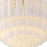 Crystorama Addis 16 Light Flush Mount, Brass/Tronchi Glass White
