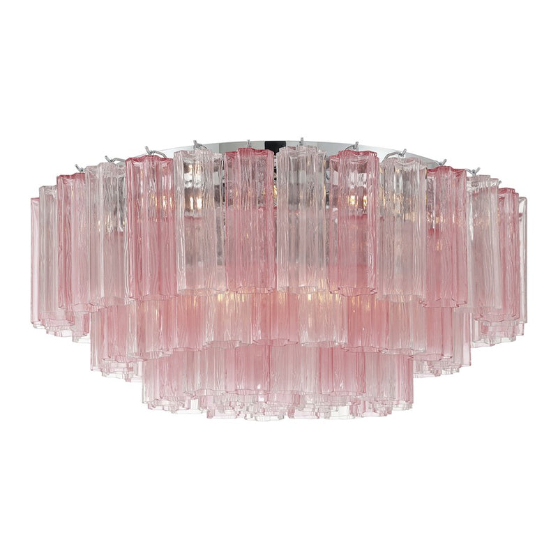 Crystorama Addis 16 Light Flush, Chrome/Spring