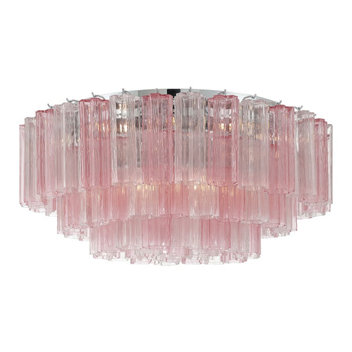 Crystorama Addis 16 Light Flush, Chrome/Spring