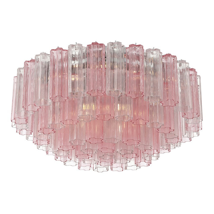 Crystorama Addis 16 Light Flush, Chrome/Spring