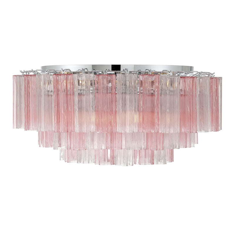 Crystorama Addis 16 Light Flush, Chrome/Spring