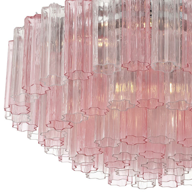 Crystorama Addis 16 Light Flush, Chrome/Spring