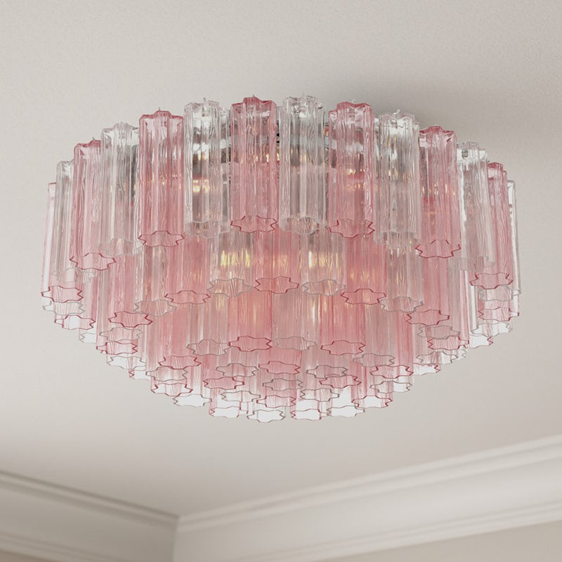 Crystorama Addis 16 Light Flush, Chrome/Spring