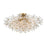 Crystorama Adley 4Lt 25.25" Semi Flush Mount, Aged Brass/Clear