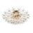 Crystorama Adley 4Lt 25.25" Semi Flush Mount, Aged Brass/Clear