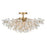 Crystorama Adley 4Lt 25.25" Semi Flush Mount, Aged Brass/Clear
