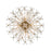 Crystorama Adley 4Lt 25.25" Semi Flush Mount, Aged Brass/Clear