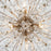 Crystorama Adley 4Lt 25.25" Semi Flush Mount, Aged Brass/Clear
