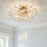 Crystorama Adley 4Lt 25.25" Semi Flush Mount, Aged Brass/Clear
