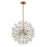 Crystorama Adley 6 Light 23.75" Chandelier, Aged Brass/Clear