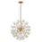 Crystorama Adley 6 Light 23.75" Chandelier, Aged Brass/Clear