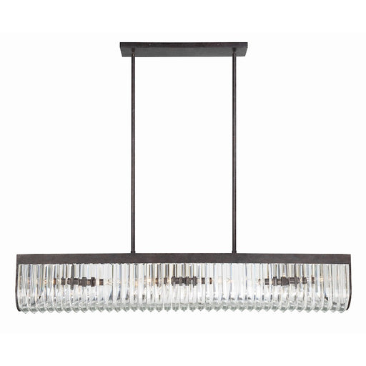 Crystorama Alister 6 Light Chandelier, Charcoal Bronze