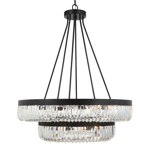 Crystorama Alister Chandelier, Charcoal Bronze