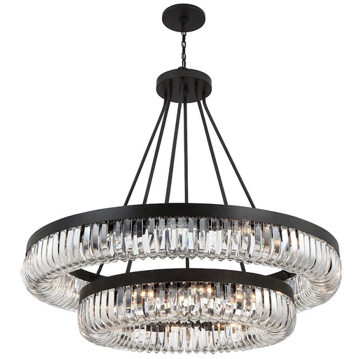 Crystorama Alister Chandelier, Charcoal Bronze