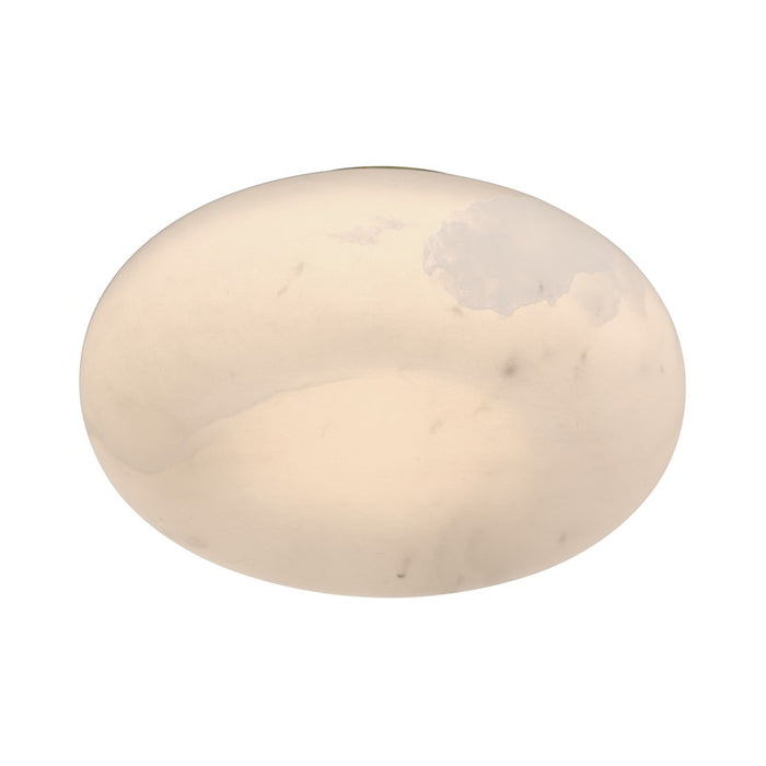 Crystorama Acme 1 Light 11.75" Flush/Semi Flush, Aged Brass/White