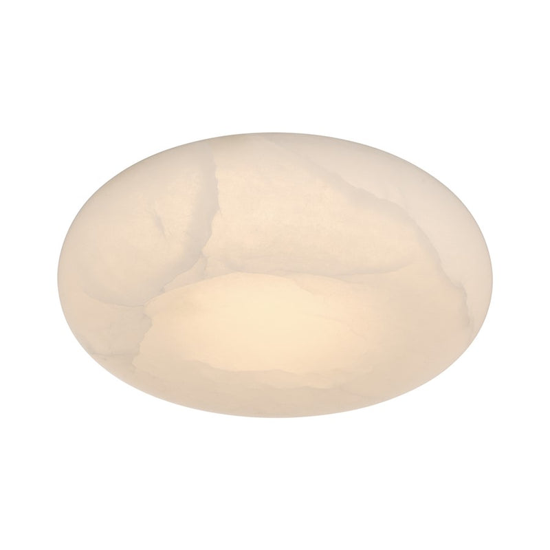 Crystorama Acme 1 Light 16" Flush/Semi Flush, Aged Brass/White