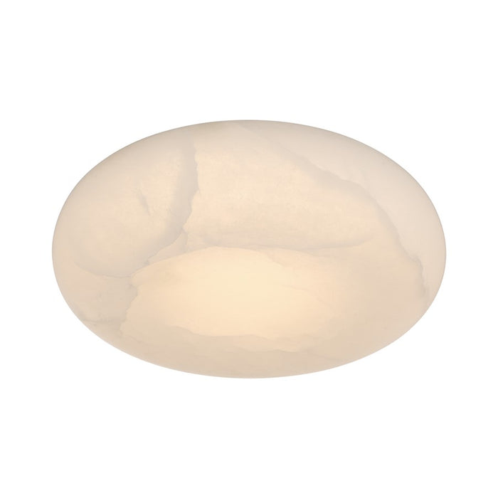 Crystorama Acme 1 Light 16" Flush/Semi Flush, Aged Brass/White