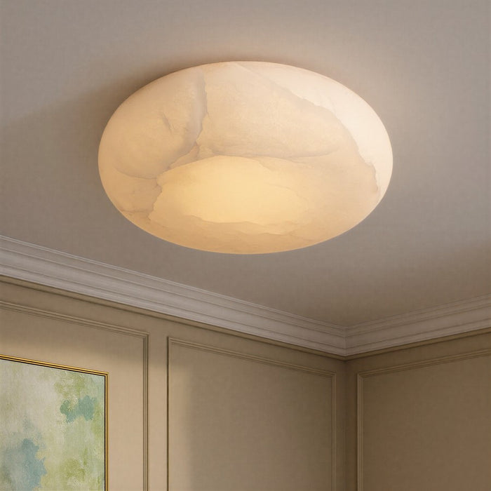 Crystorama Acme 1 Light 16" Flush/Semi Flush, Aged Brass/White